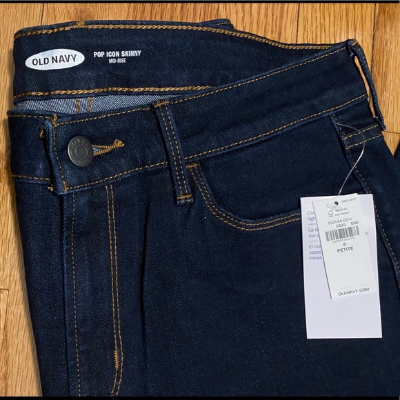 NWT Mid-Rise Pop Icon Skinny Dark-Wash Jeans 8P - Picture 3 of 7